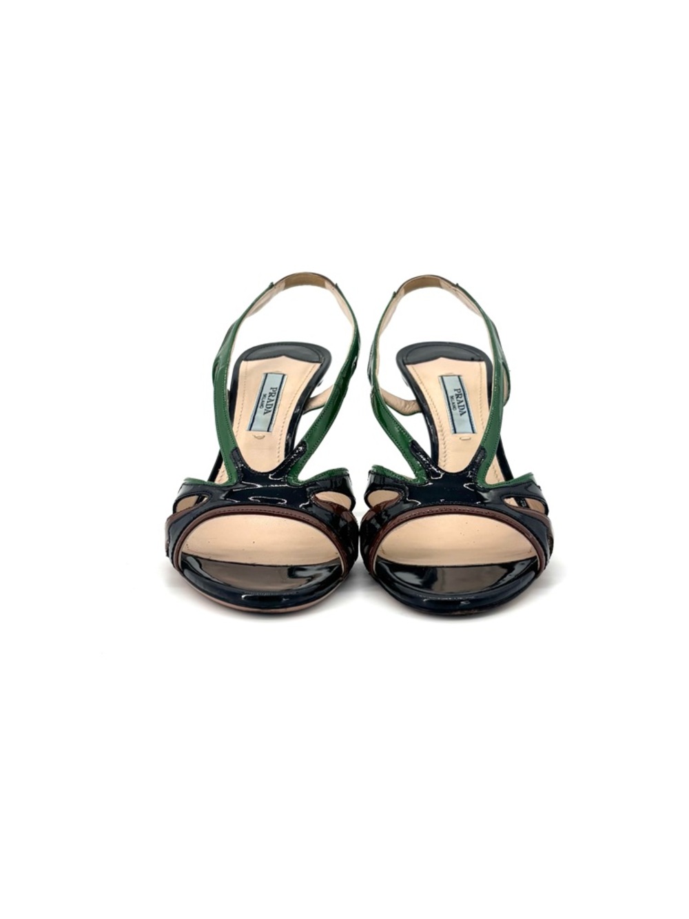 Prada SS 2012 Flames Hotrod Patent Leather Slingback Sandals 36.5 - Picture 2 of 7